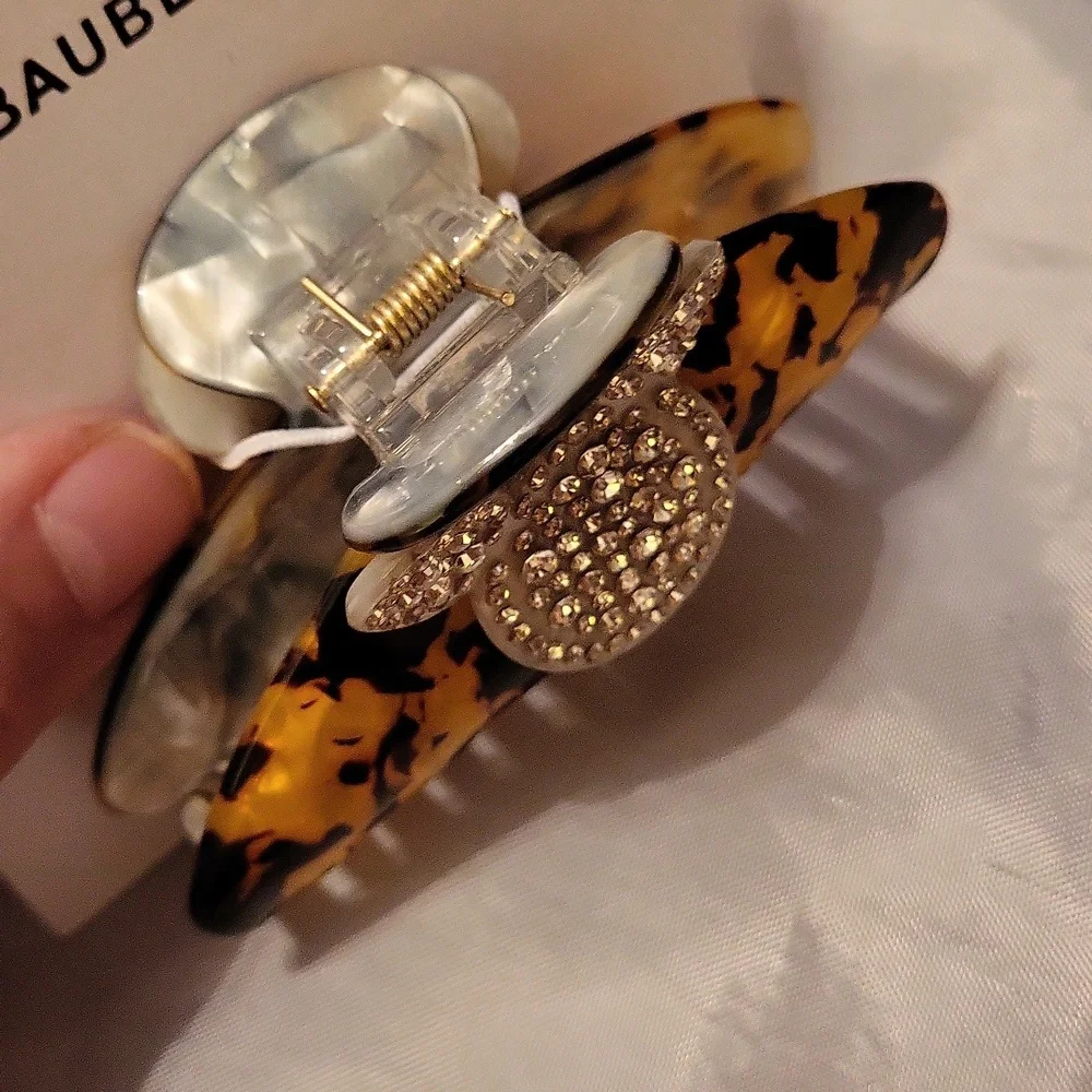 Mickey hair clip gem detail new on card